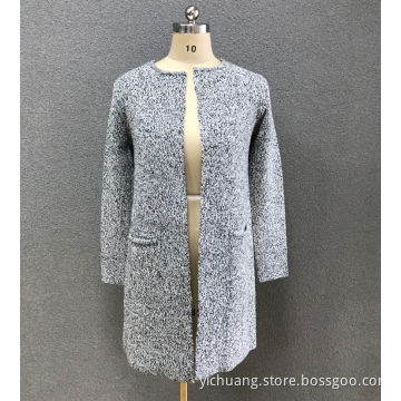 women`s  grey cardigan sweater